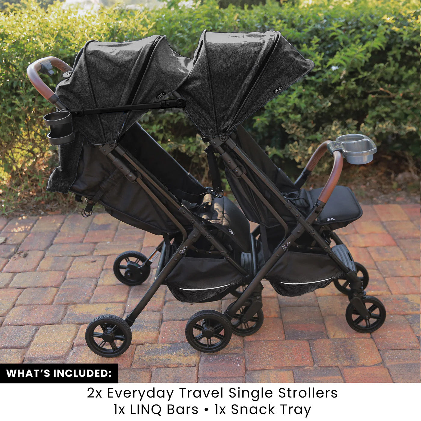 double stroller with snack tray LINQ v2 Baby Bundle